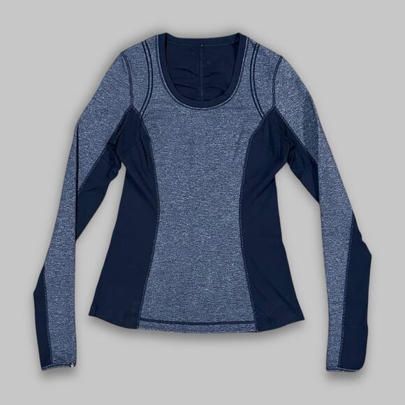 Lululemon Swiftly Tech Long Sleeve Shirt - Navy/Gray Size 6 - Picture 1 of 4